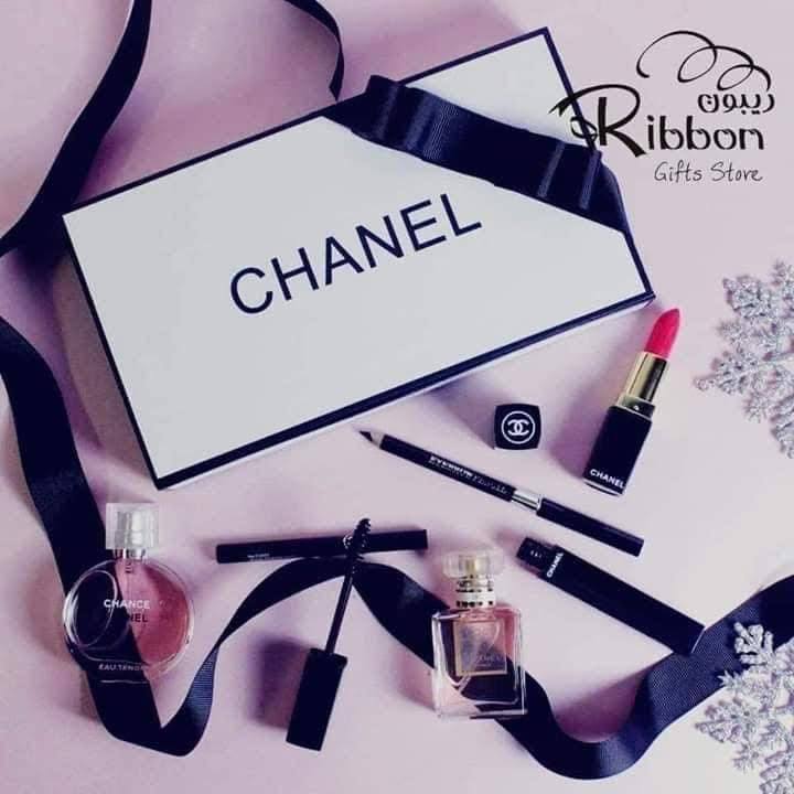 Chanel بوكس هدايا مكياج وعطر 5 قطع