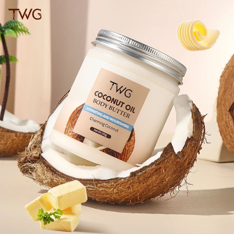 TWG زبدة الجسم المرطبة بزيت جوز الهند