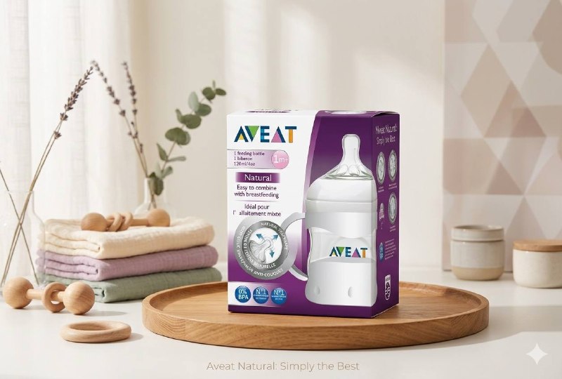رضاعة أطفال زجاجية Avent سعة 120 مل