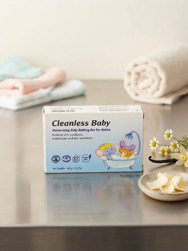 صابون أطفال طبيعي CLEANLESS BABY لتنظيف وترطيب البشرة (12 قطعة)