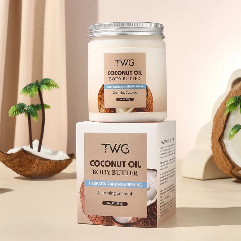 TWG زبدة الجسم المرطبة بزيت جوز الهند