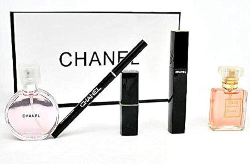 Chanel بوكس هدايا مكياج وعطر 5 قطع