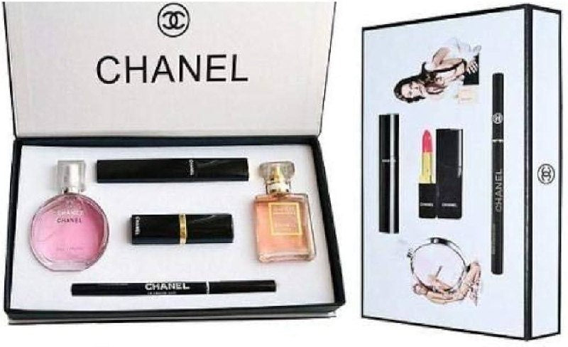 Chanel بوكس هدايا مكياج وعطر 5 قطع