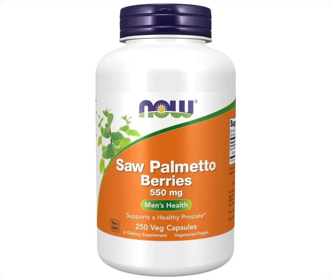 عبوة بلميط منشاري Saw Palmetto Berries من NOW Foods بحجم 250 كبسولة نباتية وتركيز 550 ملغ