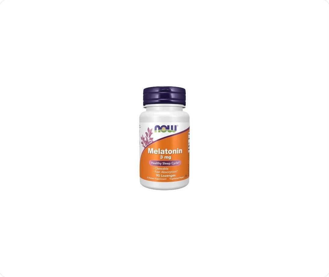 عبوة ميلاتونين من NOW Foods بتركيز 3 ملغ وعدد 90 قرص استحلاب