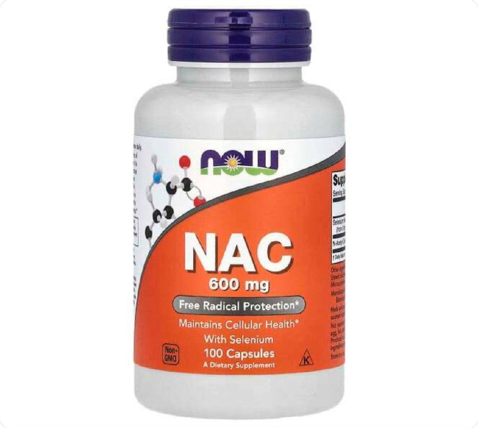 NOW Foods إن-أسيتيل سيستين NAC 600 ملغ 100 كبسولة