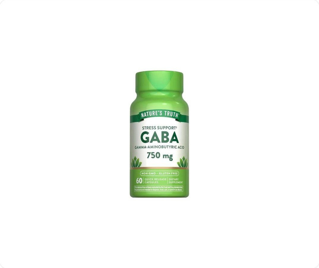 علبة غابا من Nature's Truth بتركيز 750 ملغ بعدد 60 كبسولة