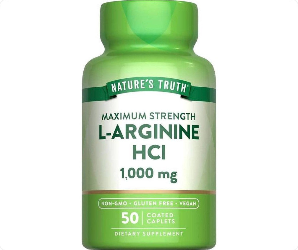 عبوة Nature's Truth إل-أرجينين هيدروكلوريد 1000 ملغ 50 كابليت مغلفة