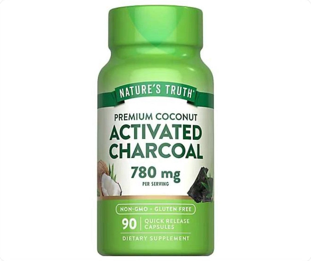 عبوة Nature's Truth فحم نشط 780 ملغ للحصة 90 كبسولة
