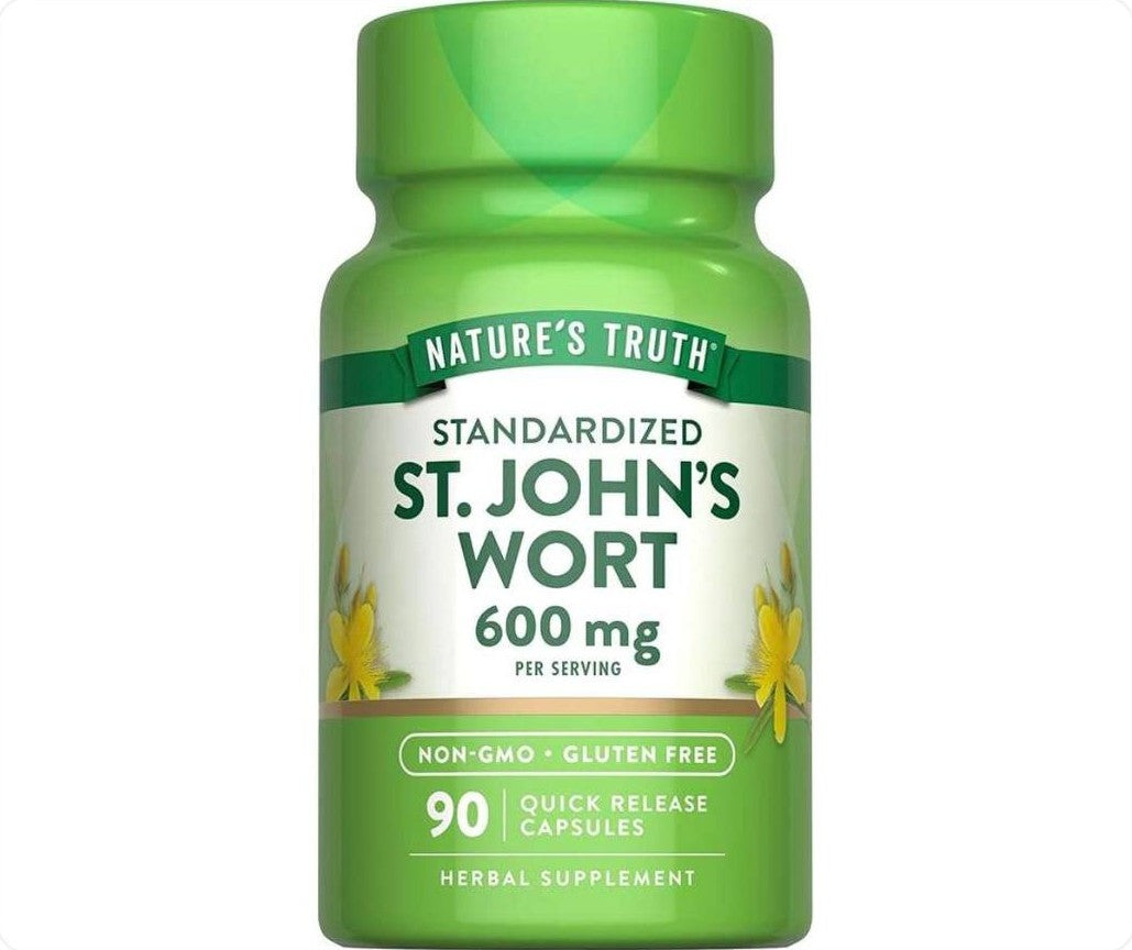 عبوة نبتة سانت جون المعيارية من Nature's Truth تحتوي على 90 كبسولة