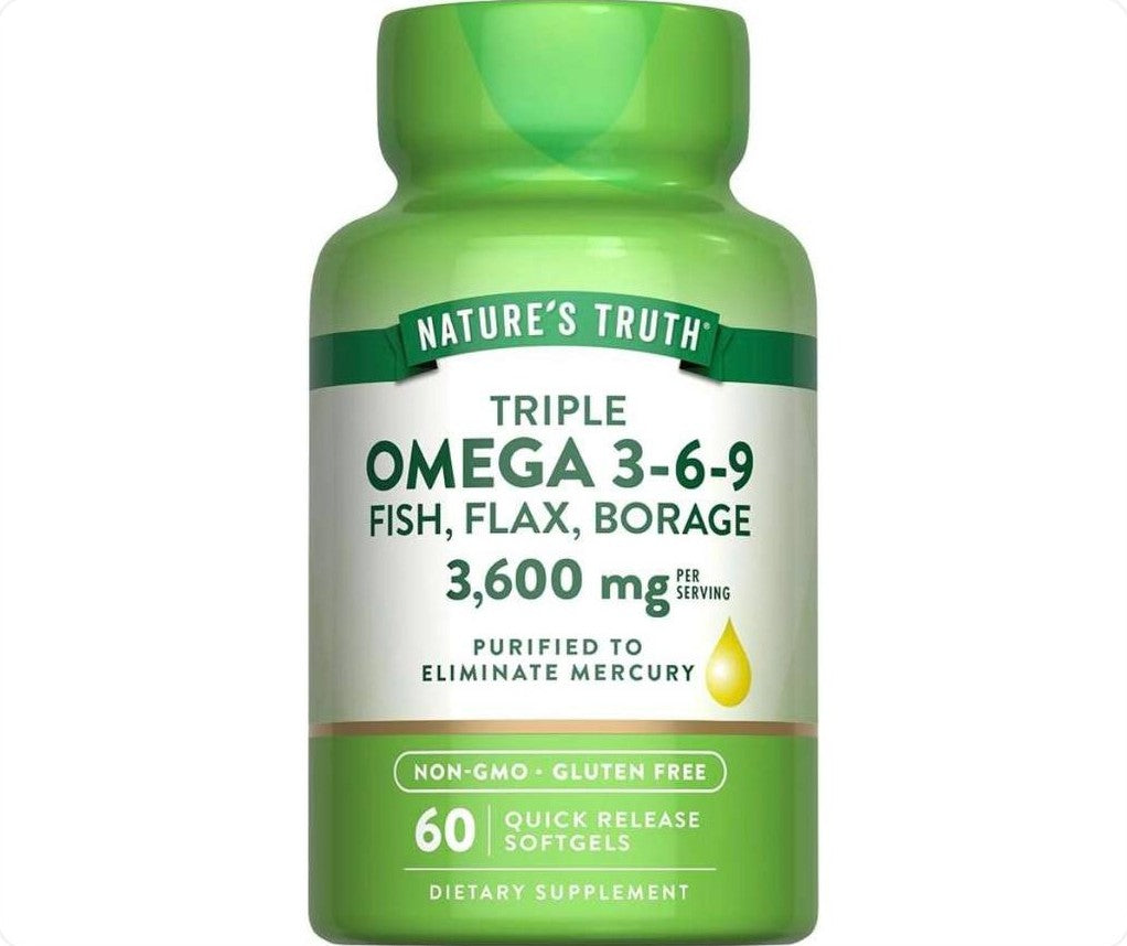 عبوة Nature's Truth تريبل أوميغا 3-6-9 بعدد 60 كبسولة هلامية