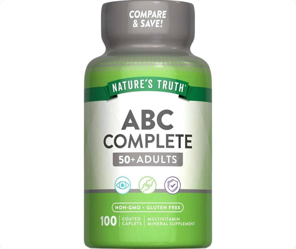 عبوة Nature's Truth إيه بي سي كومبليت للبالغين 50+ تحتوي على 100 كابليت مغلف
