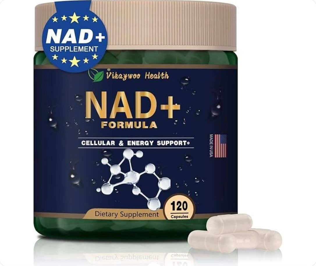 عبوة كبسولات NAD+ Formula من Vikaywoo Health تحتوي على 120 كبسولة