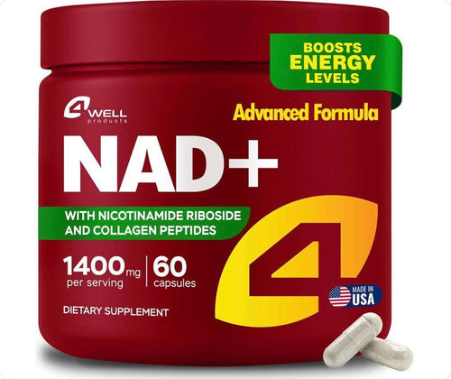 عبوة مكمل ناد بلس 4WELL Products بتركيز 1400 ملغ للحصة و60 كبسولة