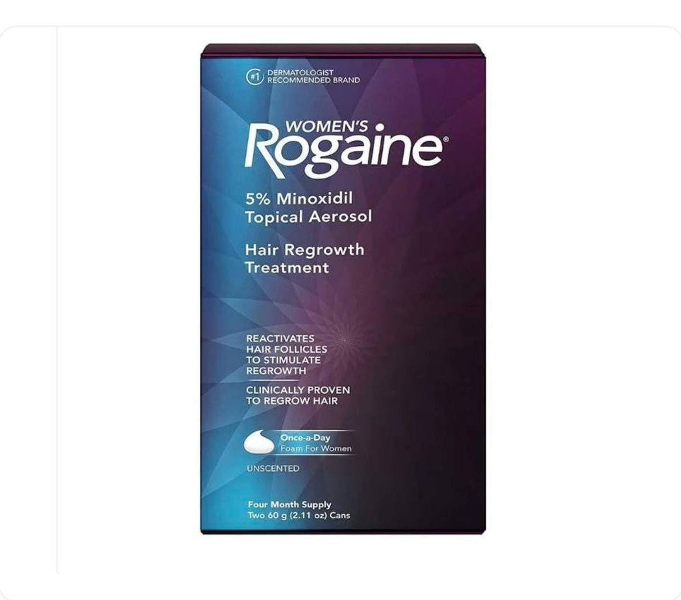 عبوة رغوة Rogaine مينوكسيديل 5% للنساء لإعادة نمو الشعر