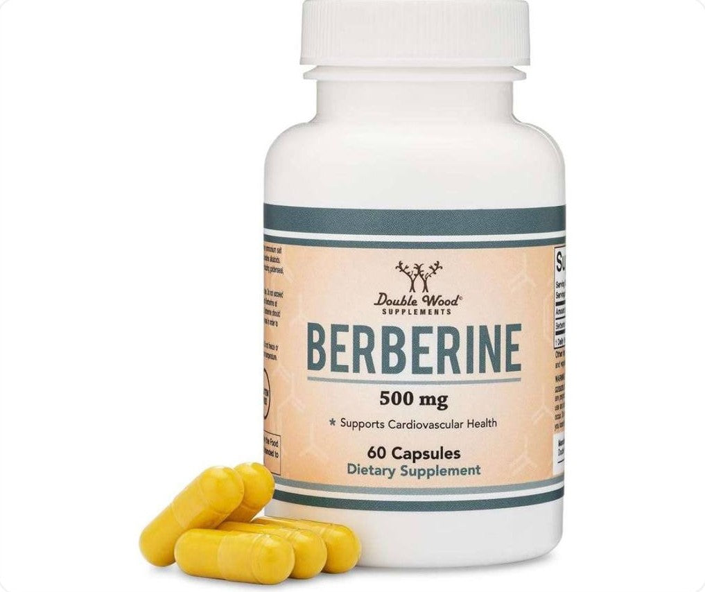 عبوة بربرين Double Wood Supplements تركيز 500 ملغ تحتوي على 60 كبسولة