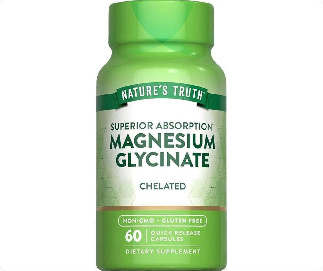 علبة مغنيسيوم غلايسينات من Nature's Truth تحتوي على 60 كبسولة