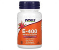عبوة مكمل غذائي إي-400 من NOW Foods تحتوي على 50 كبسولة هلامية