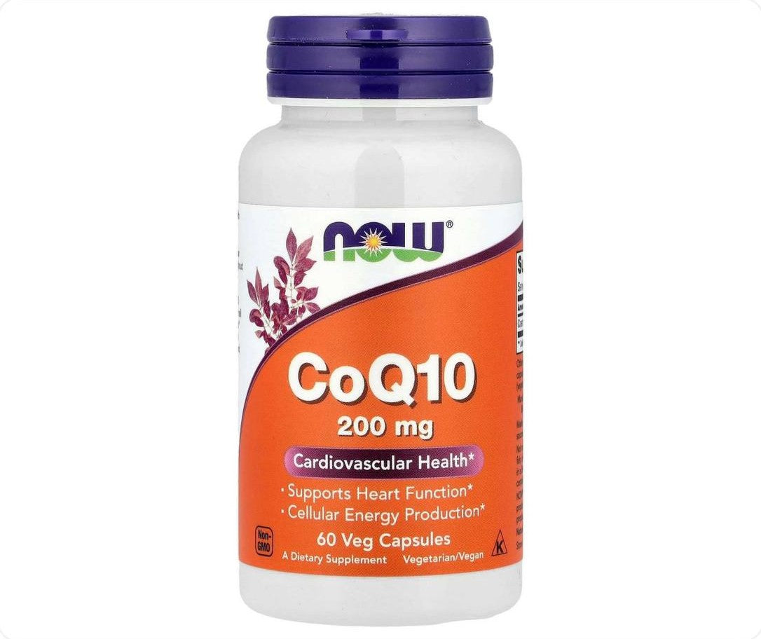 عبوة كو كيو 10 CoQ10 من NOW Foods بتركيز 200 ملغ وعدد 60 كبسولة نباتية