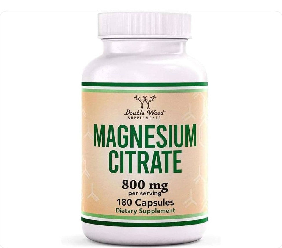 عبوة مكمل سترات المغنيسيوم من Double Wood Supplements تحتوي على 180 كبسولة