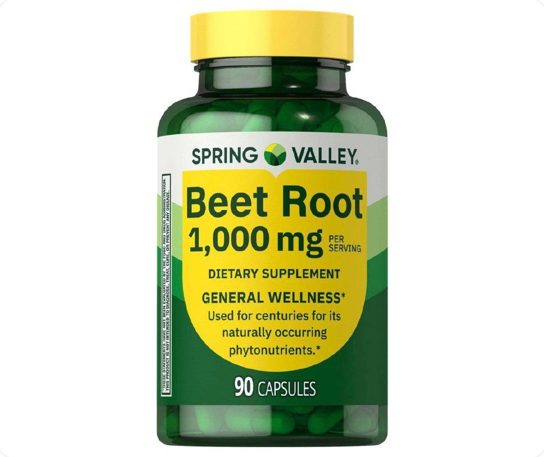 عبوة كبسولات جذور الشمندر Beet Root من Spring Valley بعدد 90 كبسولة