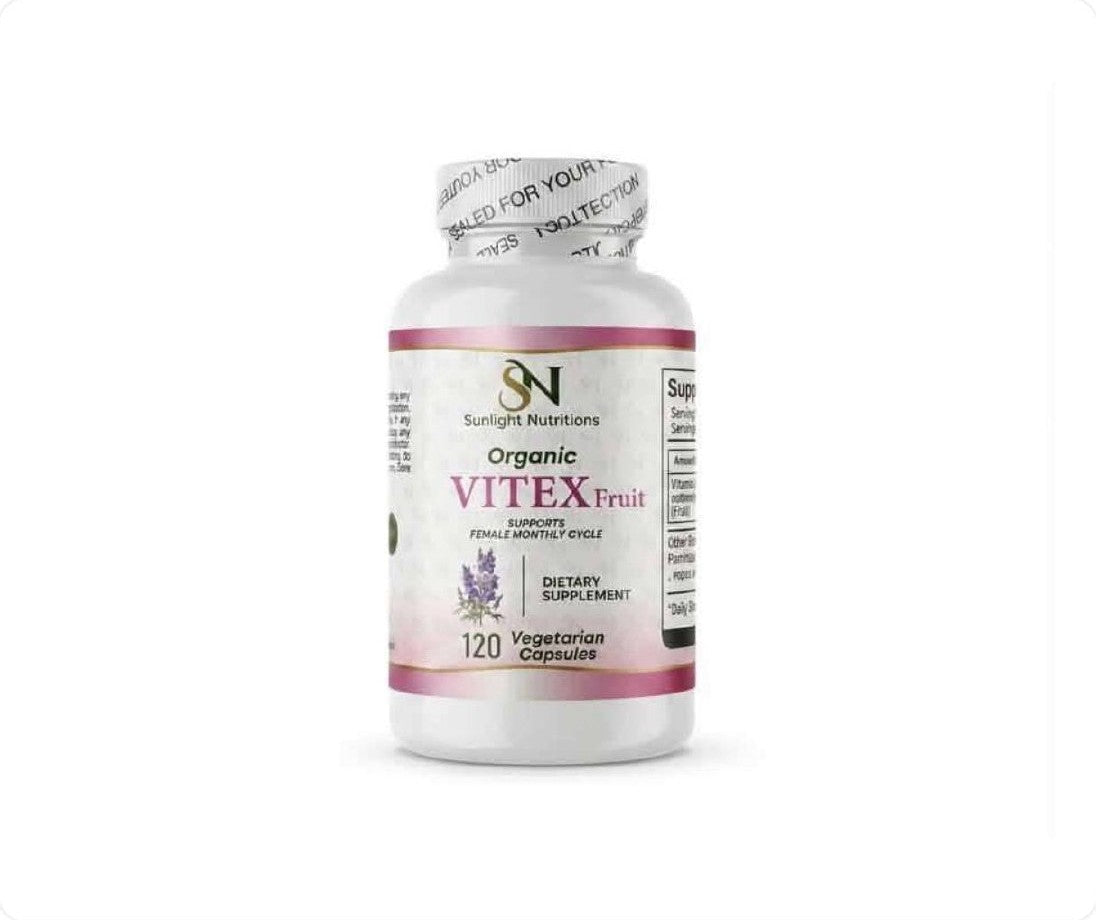 عبوة ثمار فيتكس العضوية من Sunlight Nutritions تحتوي على 120 كبسولة نباتية
