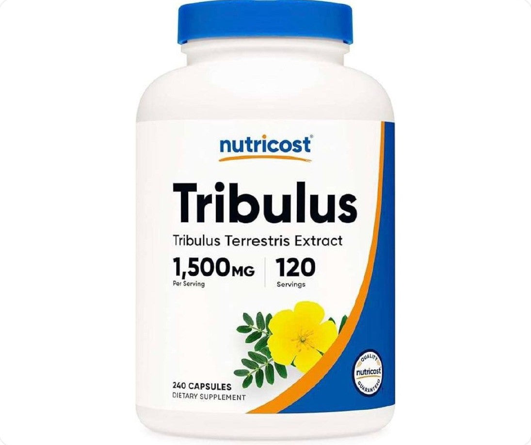 عبوة تريبولوس Nutricost تحتوي على 240 كبسولة بتركيز 1500 ملغ للحصة