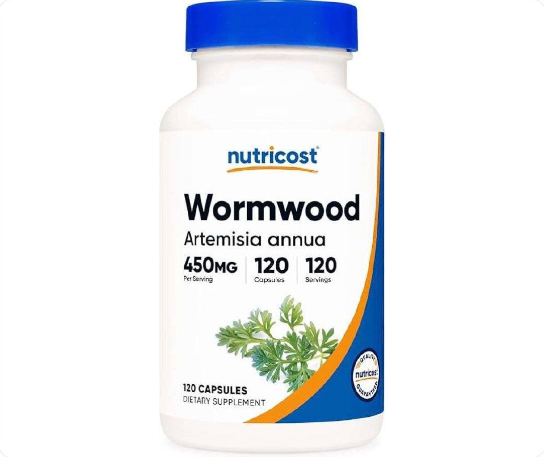 عبوة كبسولات شيح حولي Wormwood من Nutricost سعة 120 كبسولة