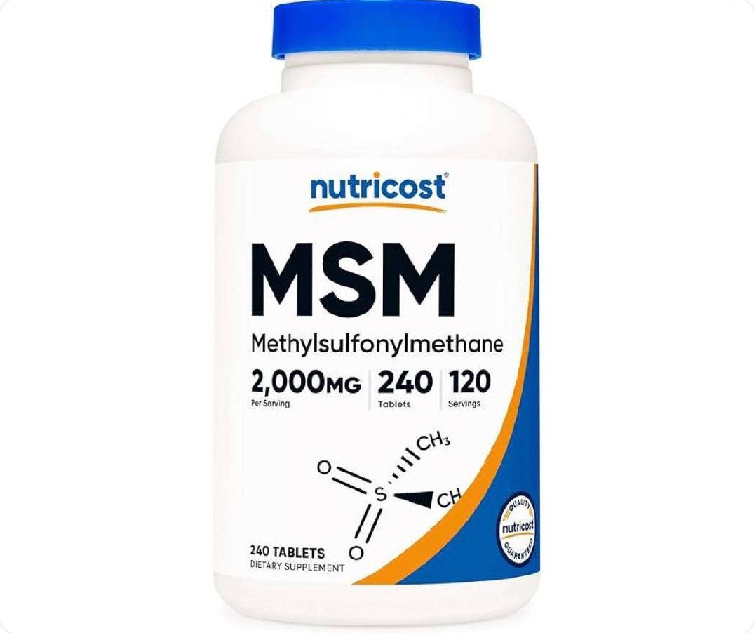 عبوة مكمل إم إس إم من Nutricost تحتوي على 240 قرص