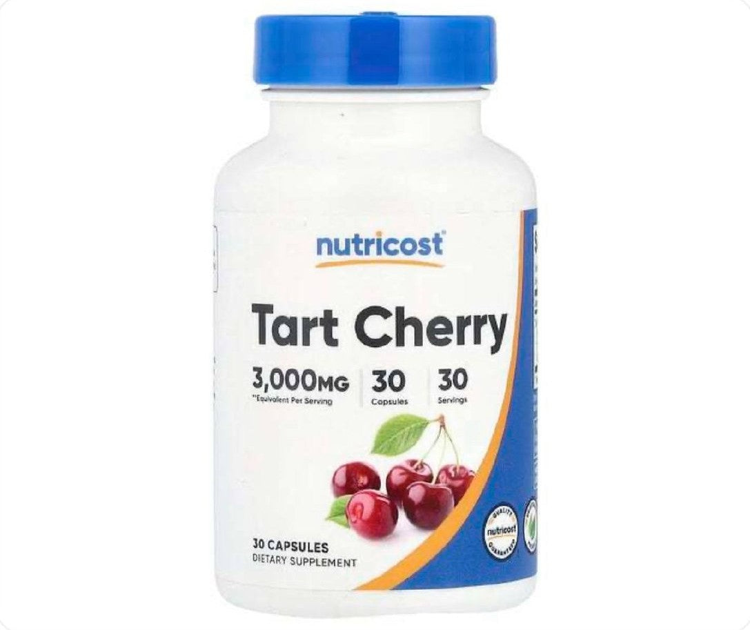عبوة كبسولات الكرز الحامض Tart Cherry من Nutricost بعدد 30 كبسولة