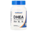 عبوة مكمل غذائي دي إتش إي إيه DHEA من Nutricost بتركيز 50 ملغ وتحتوي على 30 كبسولة