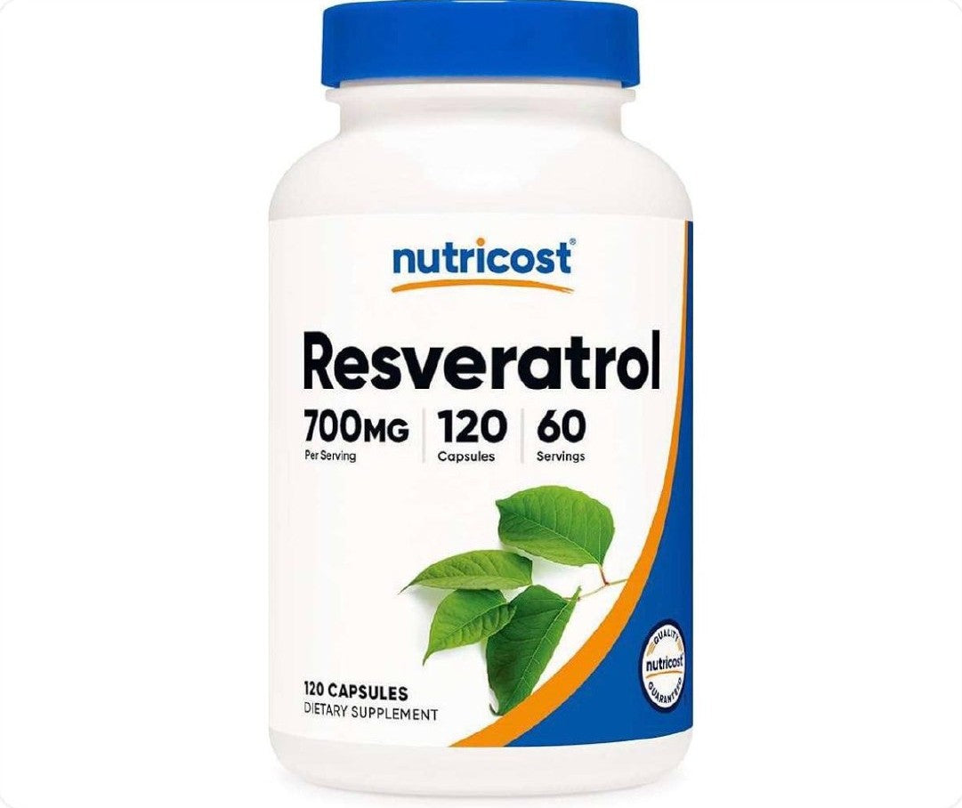 عبوة ريسفيراترول من Nutricost تحتوي على 120 كبسولة