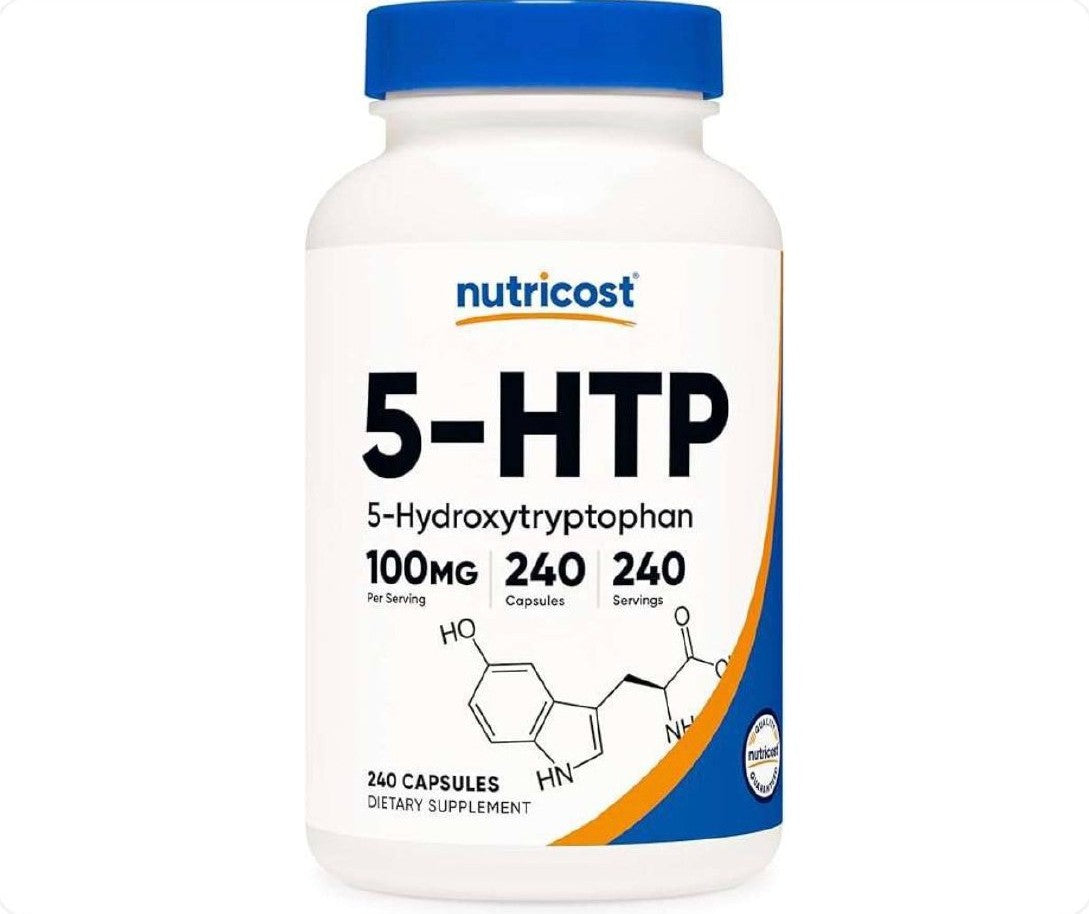 عبوة مكمل غذائي 5-HTP من نوتريكوست 100 ملغ 240 كبسولة