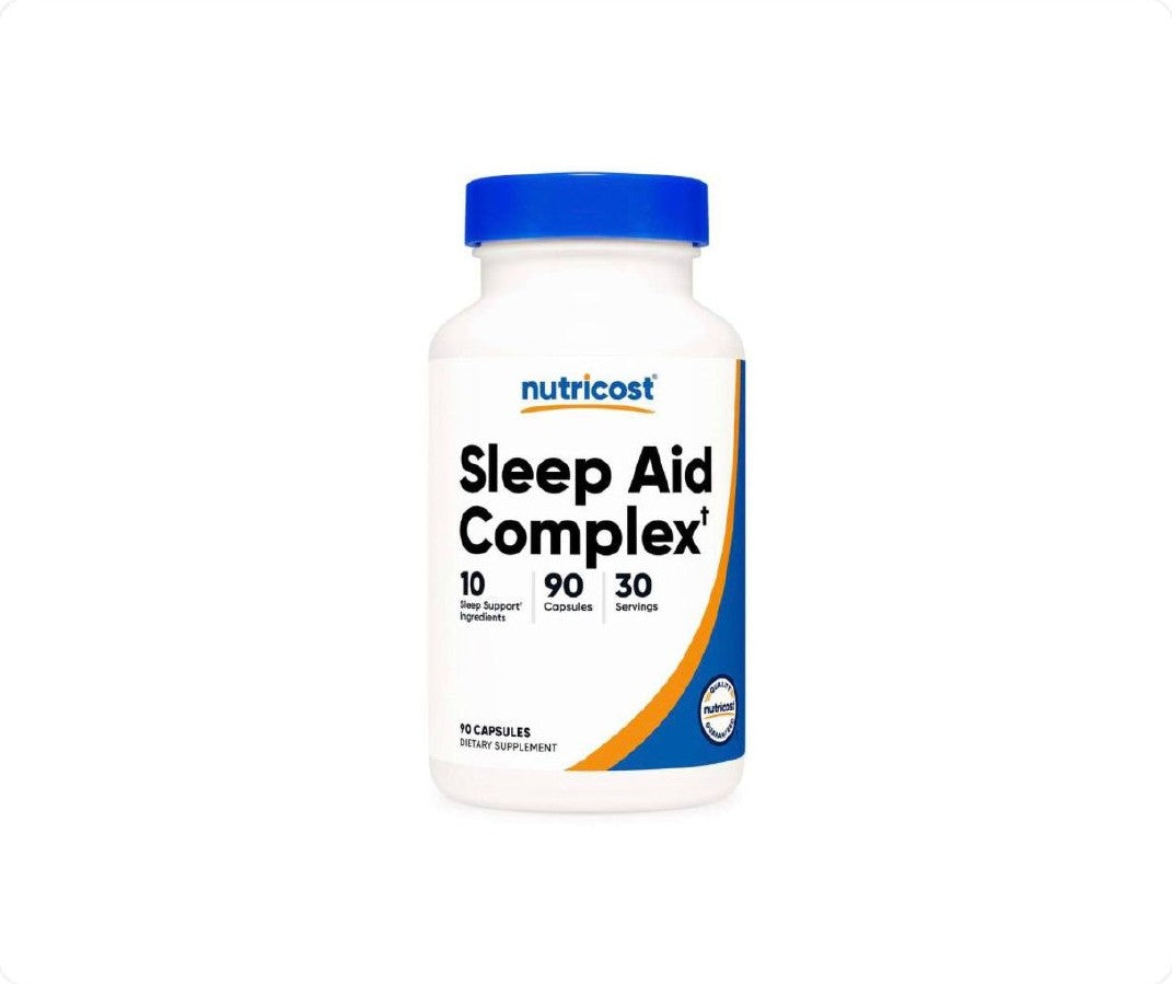 عبوة كبسولات مركب المساعدة على النوم Sleep Aid Complex من Nutricost بعدد 90 كبسولة