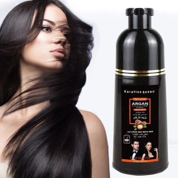 صبغة شعر سوداء بزيت الأركان من Keratin Queen