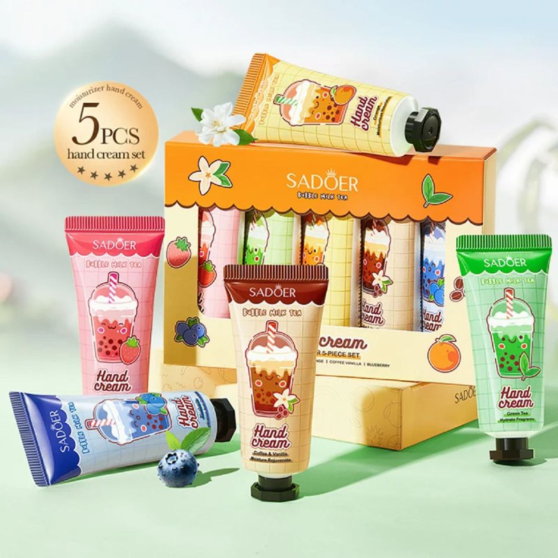 مجموعة كريم مرطب ومخمرية جسم معطرة من SADOER - 12 قطعة
