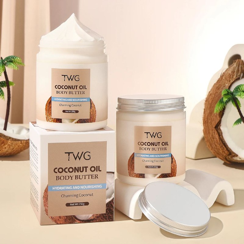 TWG كريم مرطب للجسم بزبدة جوز الهند للعناية بالبشرة