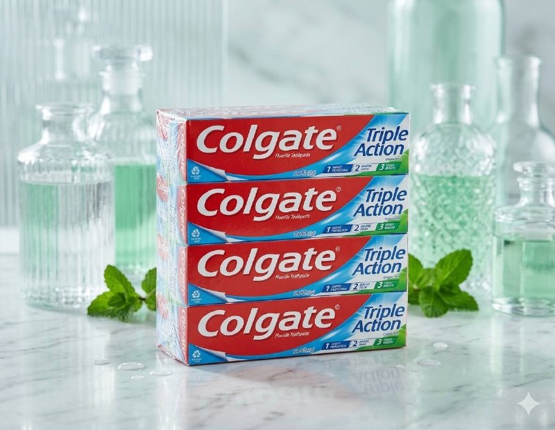 معجون أسنان كولجيت ثلاثي المفعول Colgate Triple Action سعة 100 مل