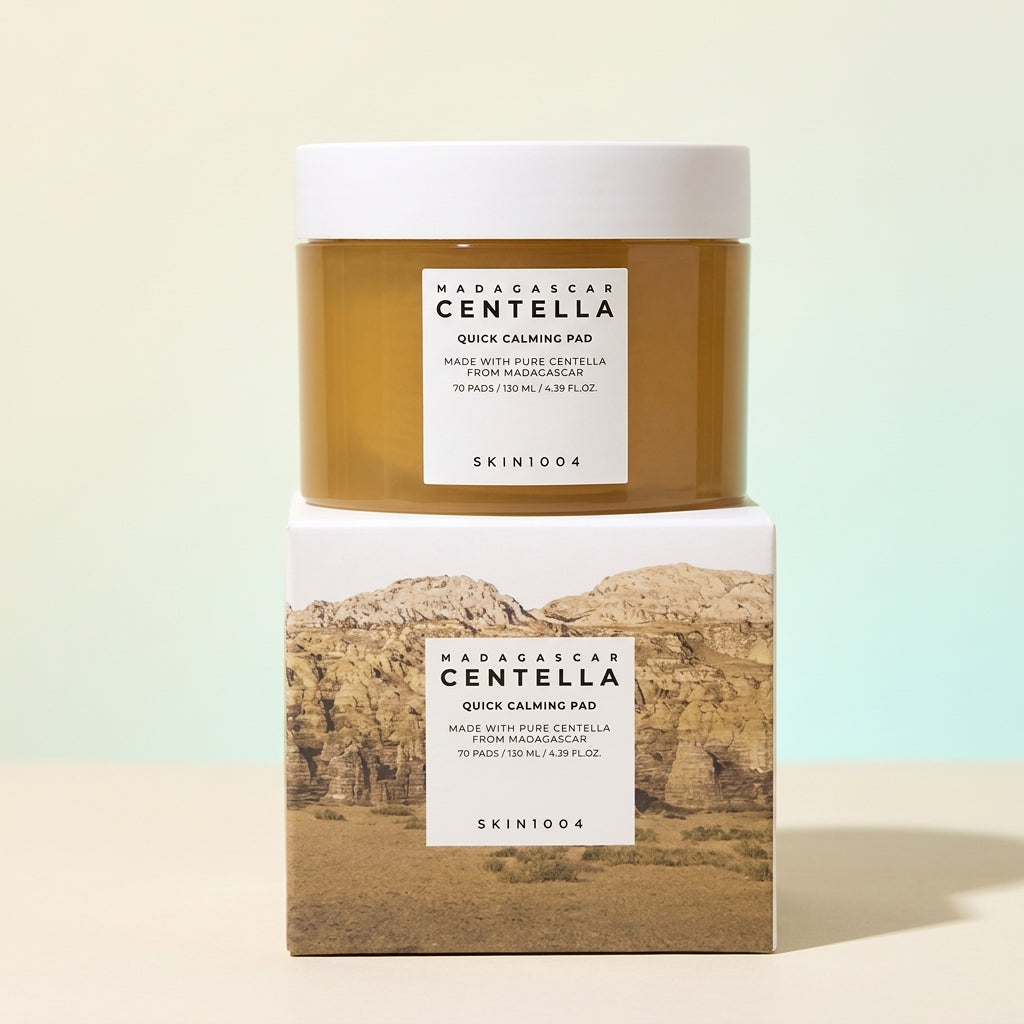 وسادات مهدئة للبشرة Madagascar Centella Quick Calming Pad من SKIN1004
