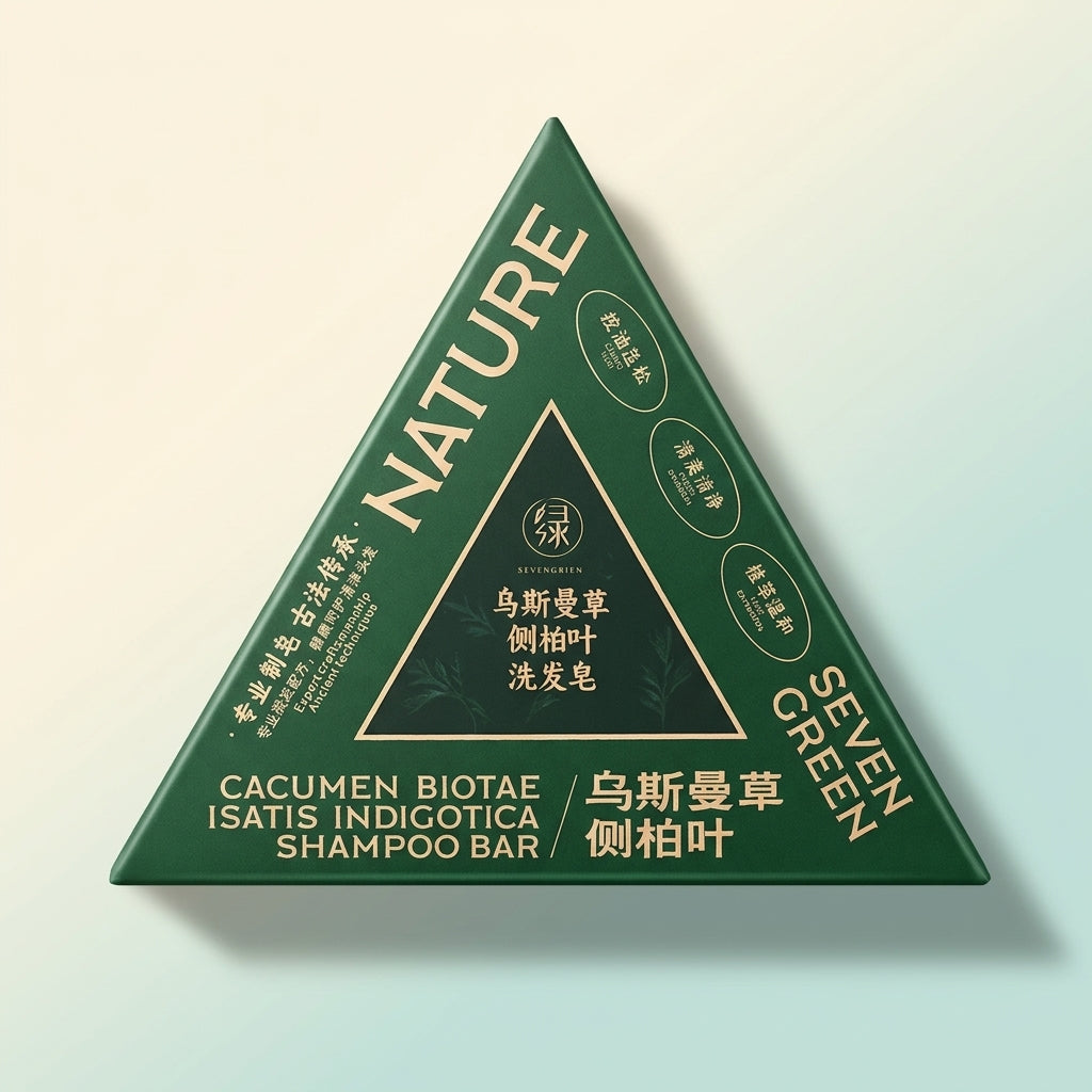صابونة الشامبو الصلب الطبيعية Nature Seven Green للعناية بالشعر