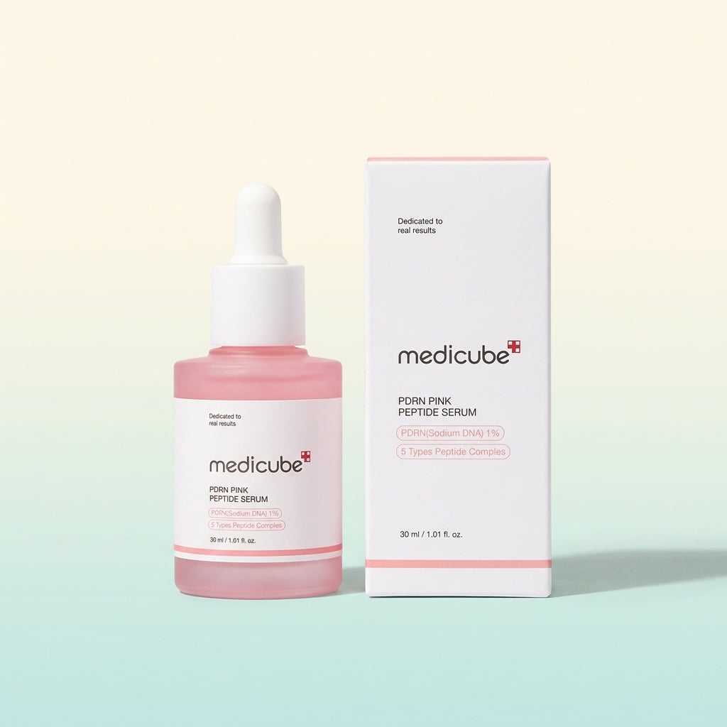 سيروم الببتيد الوردي Medicube PDRN لنضارة البشرة ومكافحة التجاعيد