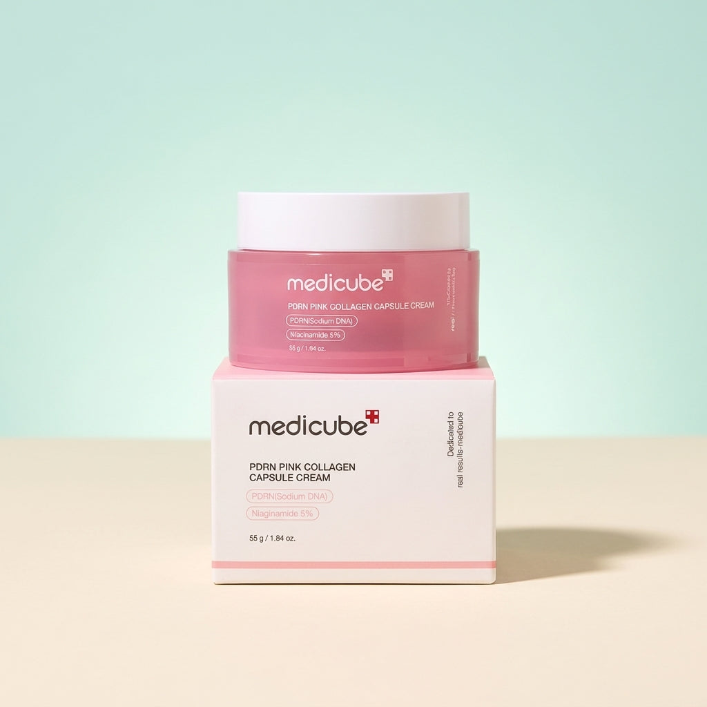 Medicube كريم كولاجين PDRN الوردي بالكبسولات لتجديد وترطيب البشرة
