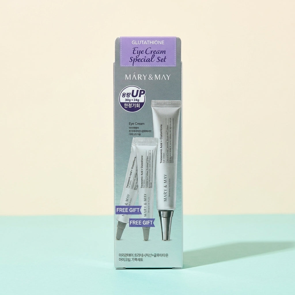 كريم محيط العين MARY & MAY Tranexamic Acid + Glutathione Eye Cream