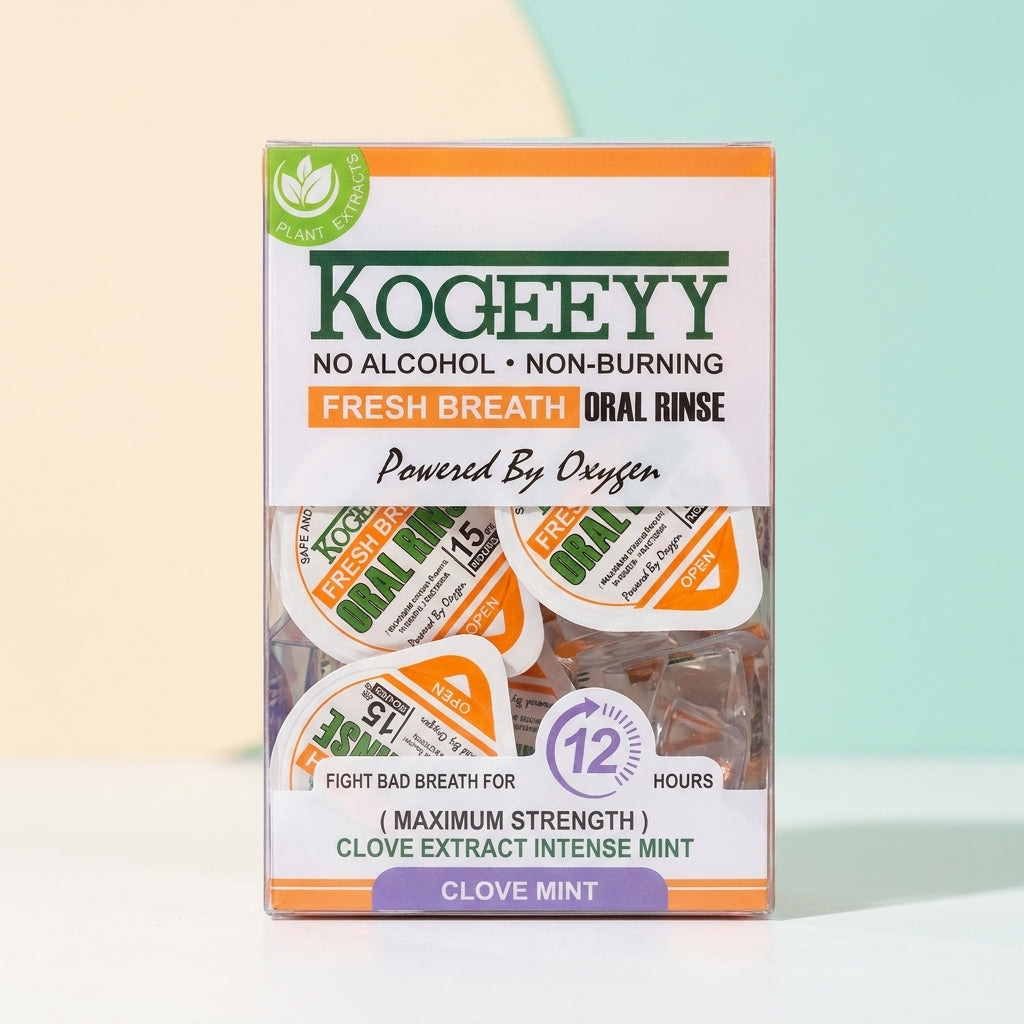 كبسولات غسول الفم KOGEEYY Fresh Breath Oral Rinse لنفَس منعش