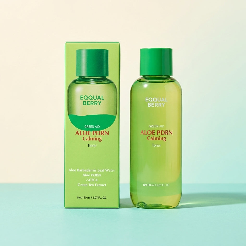 تونر مهدئ للبشرة Green Aid Aloe PDRN Calming Toner من Eqqualberry