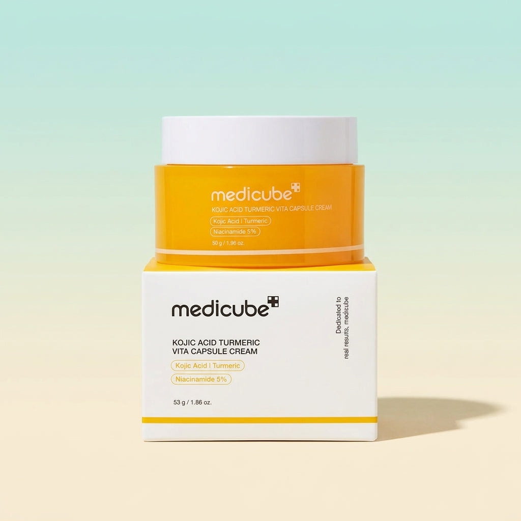 كريم Medicube Kojic Acid Turmeric Vita Capsule Cream لتفتيح البشرة