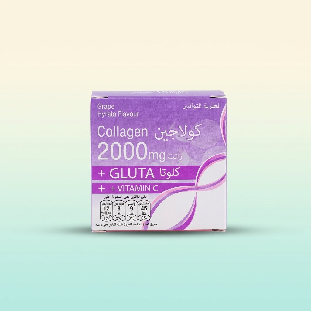 Fresh Doze مكمل غذائي كولاجين 2000 ملغ وفيتامين سي بنكهة الفواكه