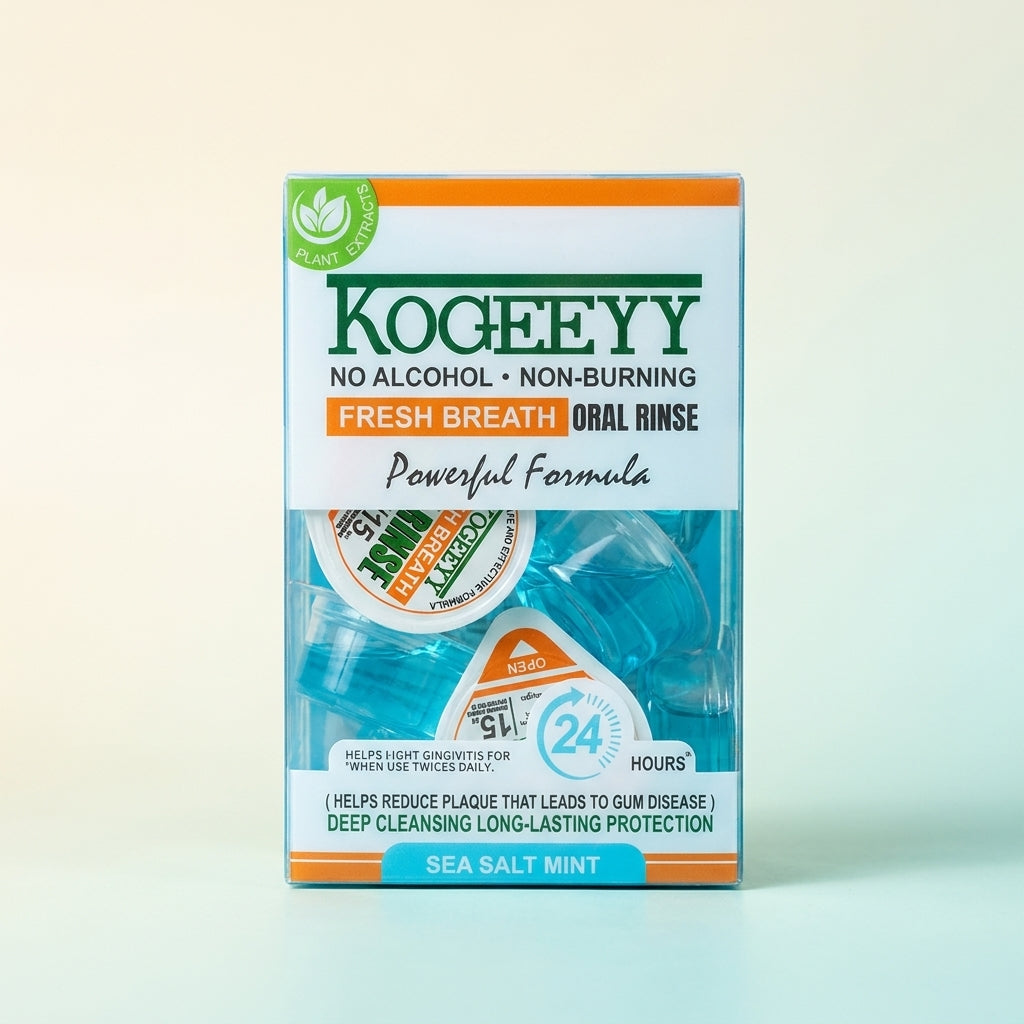 كبسولات غسول الفم KOGEEYY Fresh Breath Oral Rinse لنفَس منعش