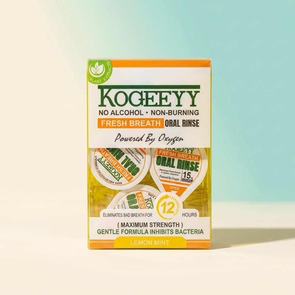 كبسولات غسول الفم KOGEEYY Fresh Breath Oral Rinse لنفَس منعش